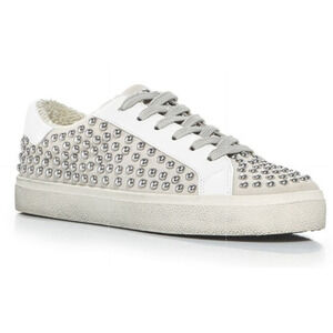 Aqua Tess Shoes Women's Size 6 Studded Faux Shearling Sneakers Bloomingdales